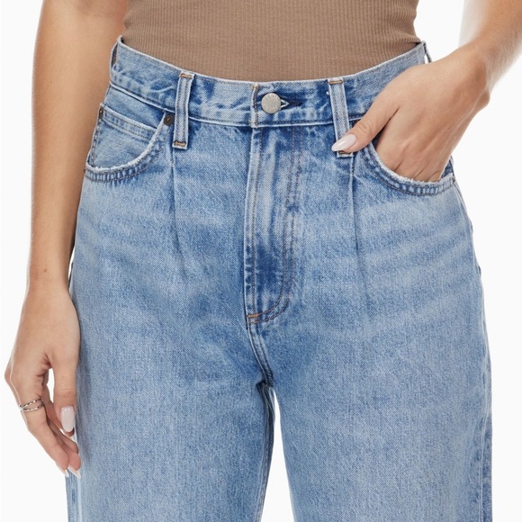 DENIM FORUM • Anita Super High Pleated Loose 28L in Picture This Bleu - Picture 13 of 14